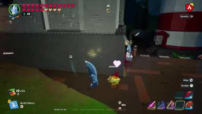 Had a little game of leapfrog with a chicken. 