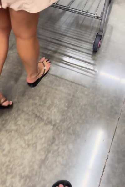 “That sound? Just me and my flip flops doing a little bikini shopping… Click. Click. Click. 💋”