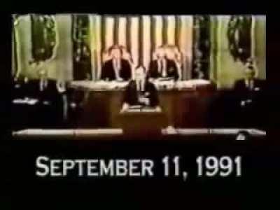Bush Sr. NWO speech 1991. Guess the month and day!