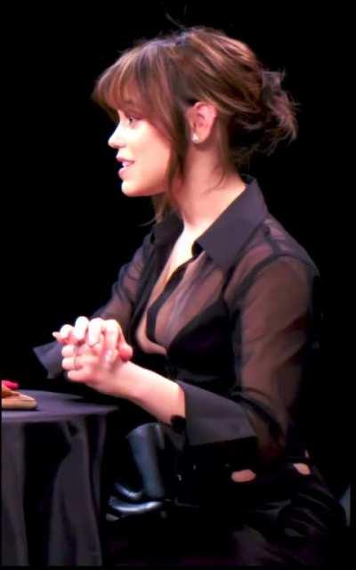 Jenna Ortega - Hot Ones 4 of 4 - Peeks - Slowed, Looped, Cropped, Brightened, RIFE'd and AI'd