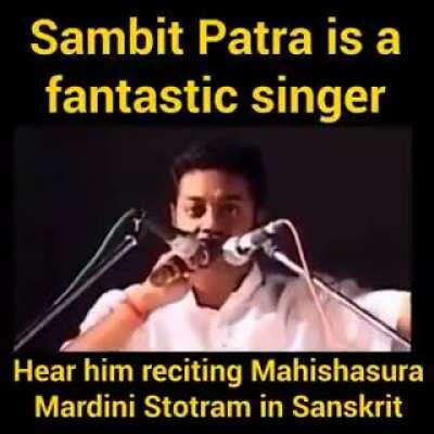 Sambit Patra singing .