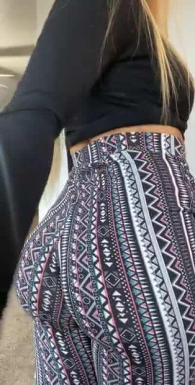 Slapping my ass in my favorite flare pants