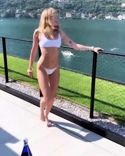 Dancing at the waterfront