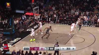 [Highlight] Cam Thomas hits the fading three as he scored 15 in the first quarter!