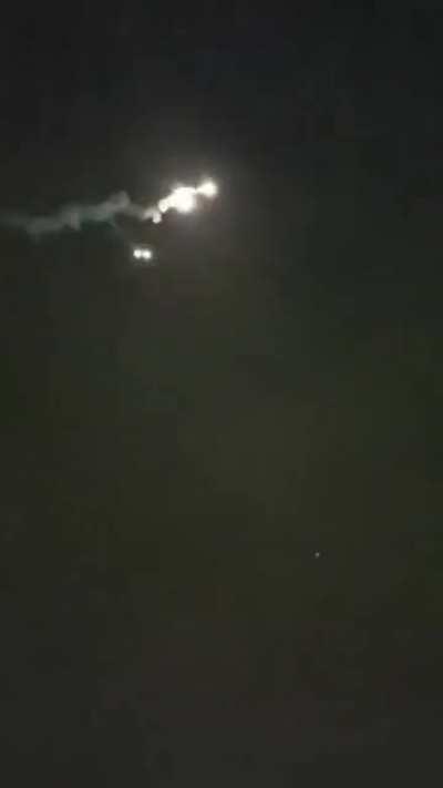 Setting off a strobe rocket firework