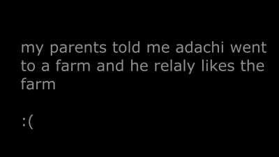 NOOOO ADACHY BABY 😭😭😭😭✨😭😭😭😭