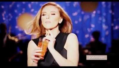 Scarlett Johansson sucking on a straw like she would suck on my dick