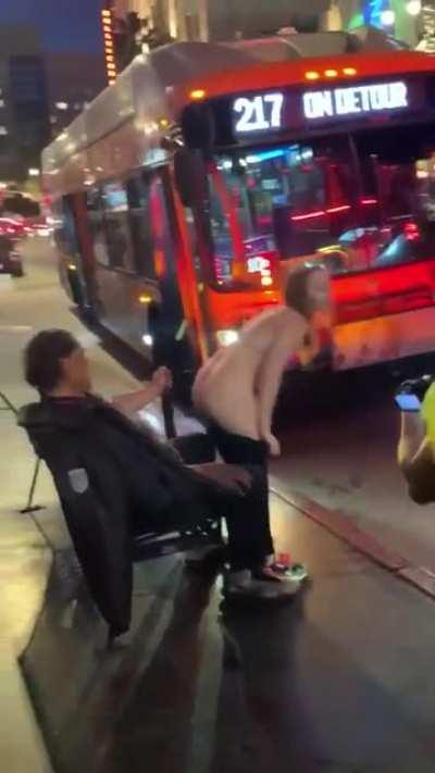 Lap dance for a homeless man