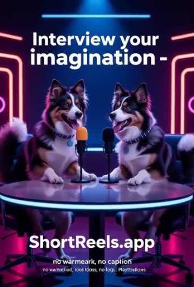 Two dogs hosting a talk show — generated entirely by AI 🐶🎙️
