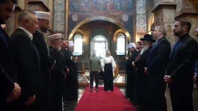 President Zelensky and First Lady Olena visited the Wall of Remembrance of the Fallen and the St. Sophia Cathedral today