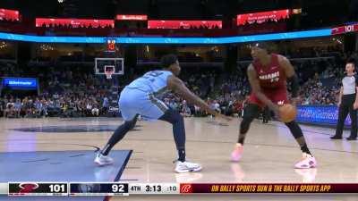 [Highlight] Bam takes JJJ on the block for the smooth turn around jumper, and let’s the Grizzlies bench know about it