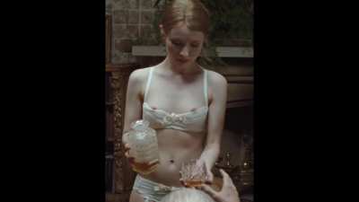 Emily Browning (21 years old) lingerie in Sleeping Beauty (2011)