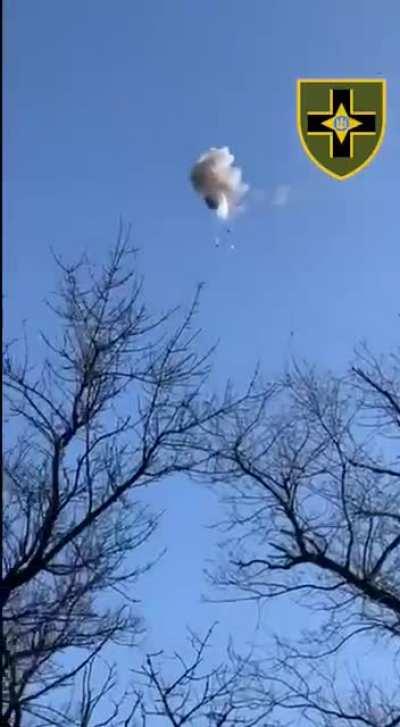 The military showed how they destroyed Russian UAV 