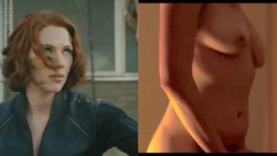 Scarlett Johansson - Superhero Dressed vs Undressed