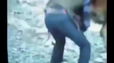 When you jump from a helicopter to wrestle a stag