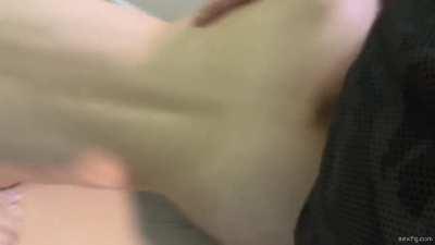 Doggystyle fuck and cum on her ass