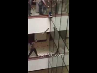 These guys trying to save a cat in a dumb way to be honest.