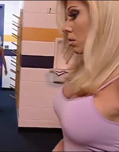 Terri making some last minute adjustments to her top