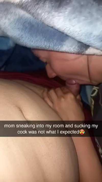 Mom surprises son with her mouth