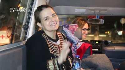 Releasing the prisoners from Gaza evolved from smiling to waving to writing letters to shaking hands and finally hugging but the response of zionists are the same 