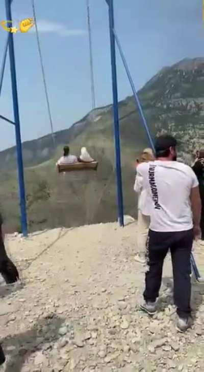 Swing set with a view