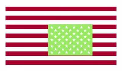 The American flag, but it's a DVD player