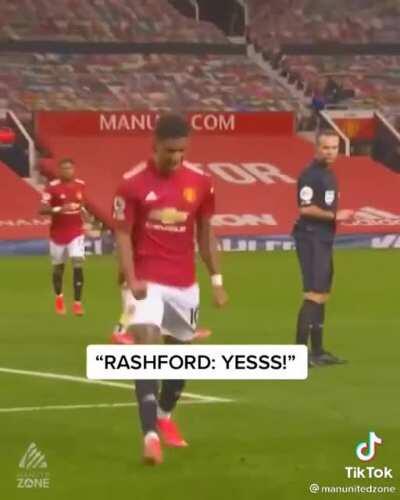 [Pitch-Side Audio] Reaction to Rashford's goal against Newcastle (cr. ManUnitedZone)