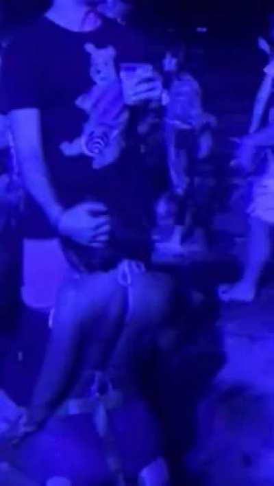 Public blowjob during a night party on the ocean - gif