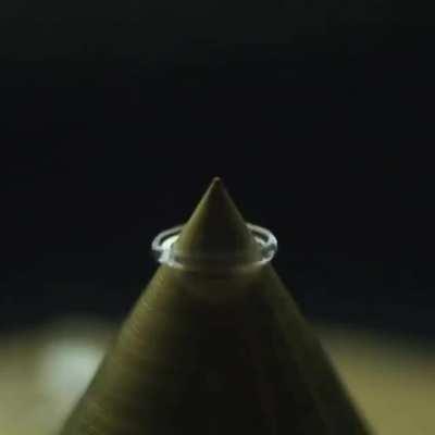 Slow-motion of a water droplet...