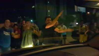 A Group Of Protesters In Lebanon Singing 