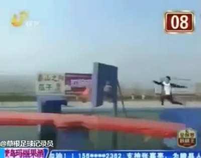 By this Ninja warrior speed run. IRL