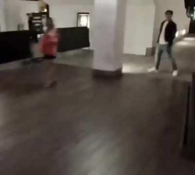 Assaulting random bystanders.