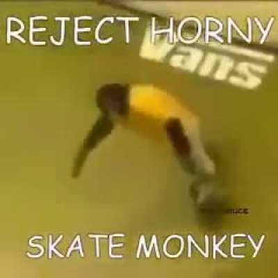 reject horni, skate monke