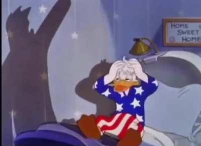 Donald Duck almost slipped up