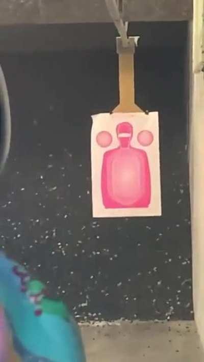 To be a cocky shooter at the gun range..