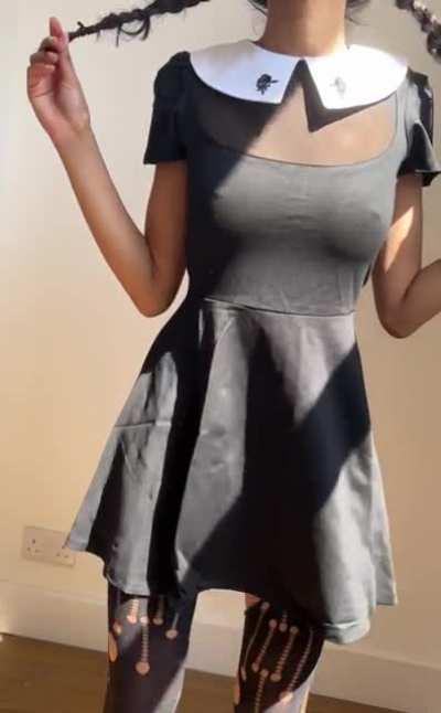 do you think my butt looks cute in my Wednesday Adamms outfit?