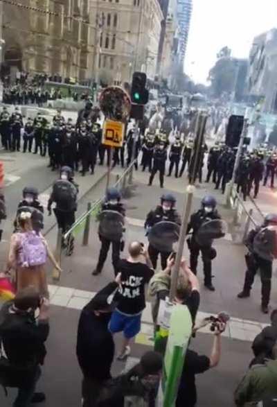 Melbourne protests today: *not my video*
