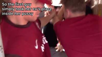 She insisted on going to the away-game with her Ex, and they gave her a very warm welcome 🐢