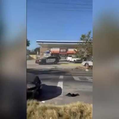 Police pursuit ends with roll over