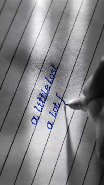 Pen used - Reynolds fludo fountain pen Ink used - Camlin Royal blue