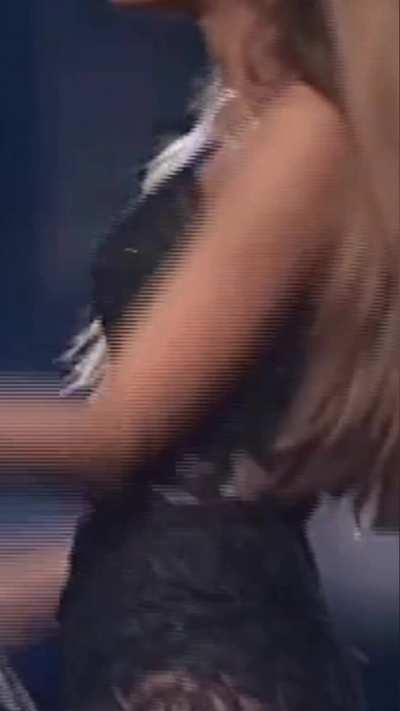 I can see everything... Ariana wanted to sing naked but they told her no