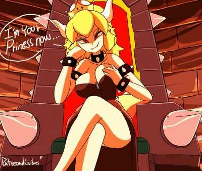Bowsette Flexing Her Sexy Body