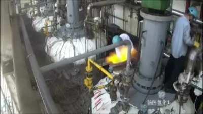 Worker Gets Sent Flying In Workplace Accident