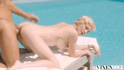 Skye shooting a scene for Vixen