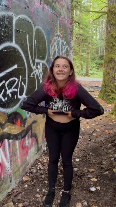 POV you see me in the forest