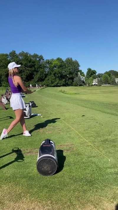 at the driving range