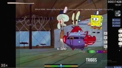 Tried to recreate the Spongebob Moonmen meme in osu, close enough