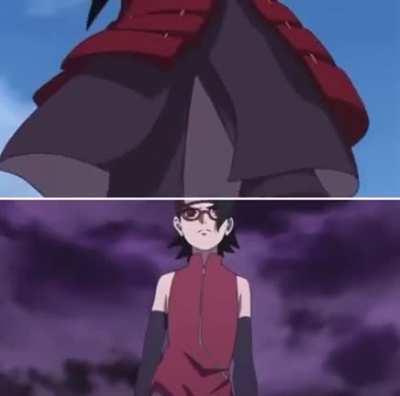 Similar names, same color scheme and energy. Uchiha Sarada & Marada, ladies and gentlemen 🔥