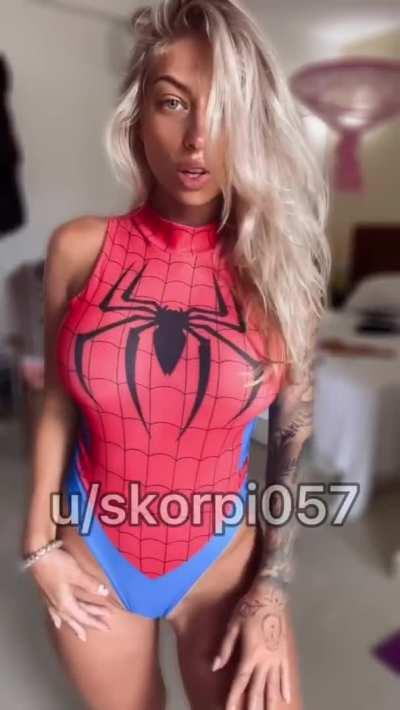 Ok, just listen! Full body nude but…. IN SPIDER-MAN SUIT