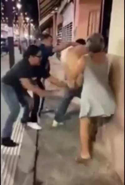 man jumped by a gang